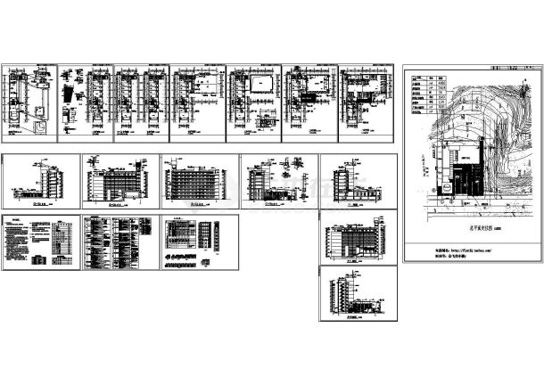 某地上八层公安局办公楼建筑施工CAD图（共18张）-图一