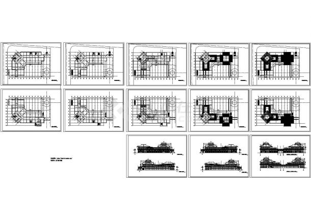 四层娱乐中建筑综合楼建筑设计图（共13张）-图一