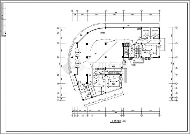 珍珠店电气设计方案及施工全套CAD详图-图二