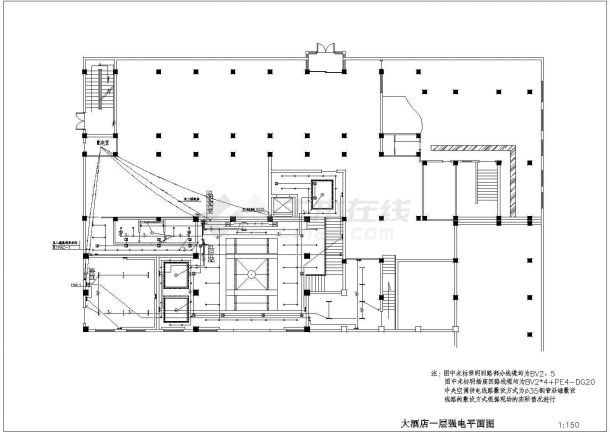 别墅楼电气设计方案全套CAD平面图纸-图一