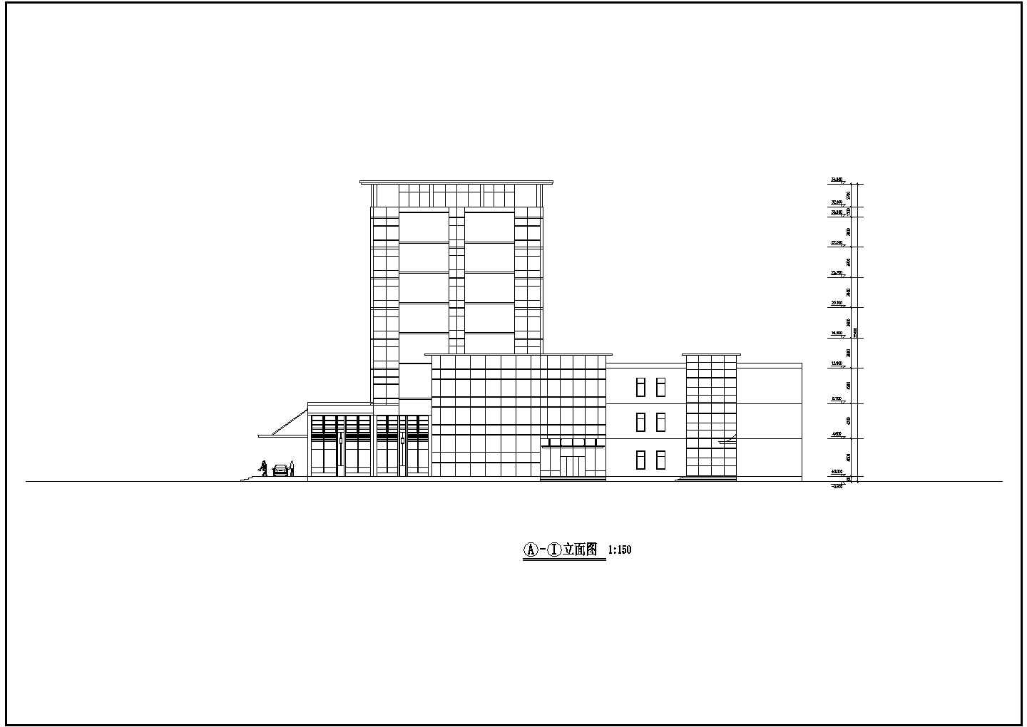 某商业酒店建筑方案设计图纸全套合集