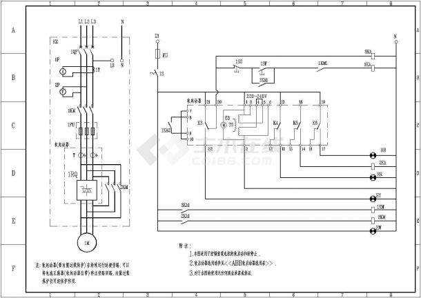 17张ABB软启动电气cad控制图纸-图二