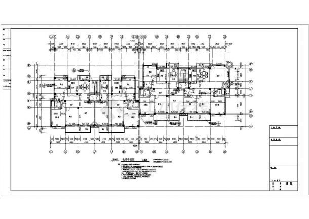  七层阁楼二单元4107.7平米对称户型设计图-图二