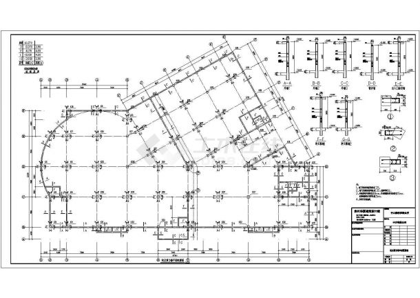 某四层花园会所框架结构设计施工图-图二