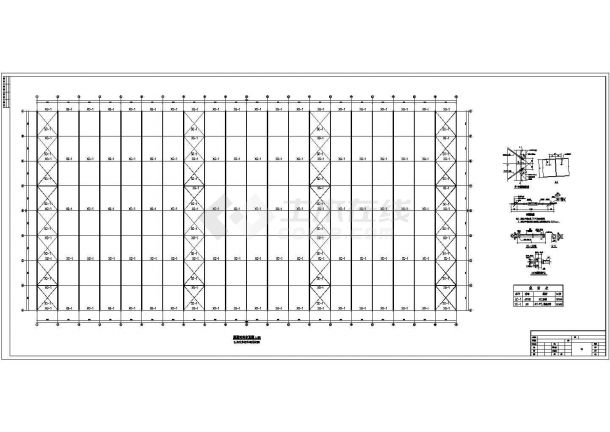 某地小型二层钢结构厂房施工图纸（标注详细）-图二