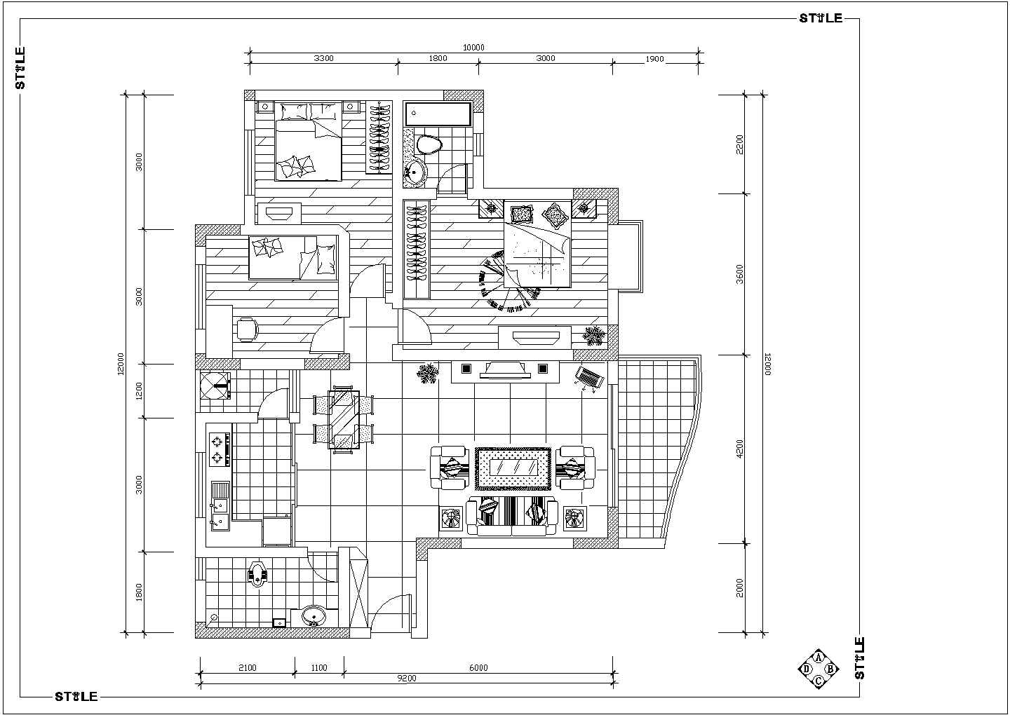 室内装修设计CAD方案图电气设计图纸