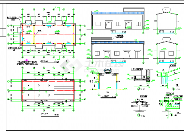 某地小型生产厂房建筑素材图（共2张）-图一