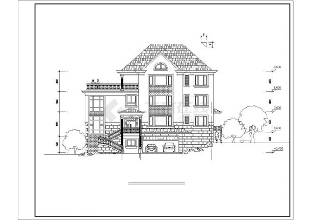 2套4层私人别墅建筑施工图纸（共11张）-图二