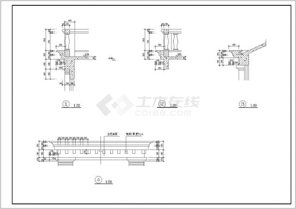 框架结构大型别墅建筑设计施工图纸-图二