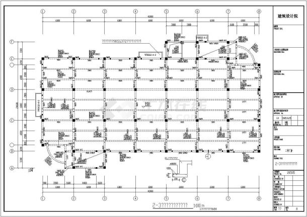 某地一套小型的框架厂房结构设计图-图二