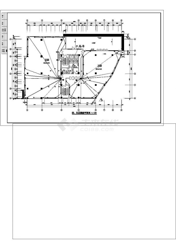酒店电气系统设计方案及施工全套CAD平面图纸-图二