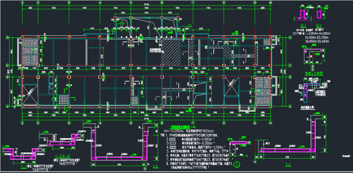 一套完整的8层框架住宅结构设计图_图1