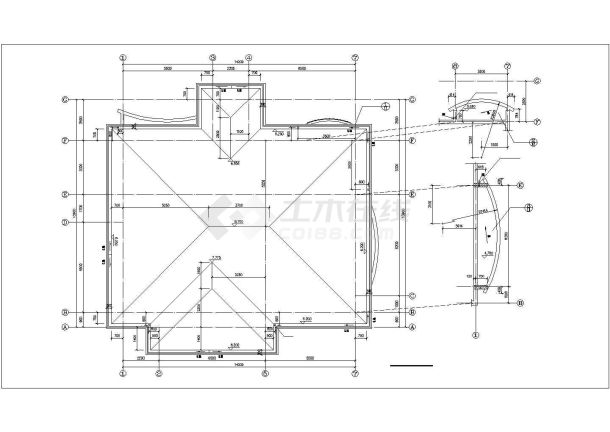 一套斜坡上的3层别墅建筑施工图纸-图二