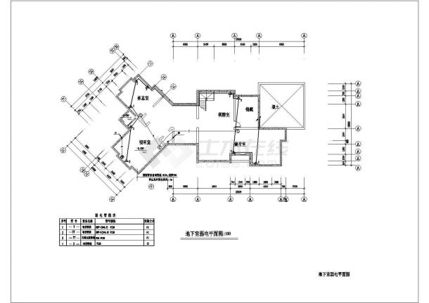 某别墅电气成套建筑设计CAD施工图纸-图一