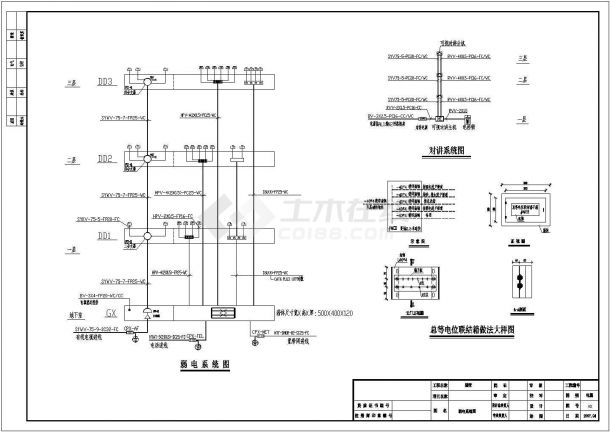 某别墅全套电气设计CAD施工图纸-图二