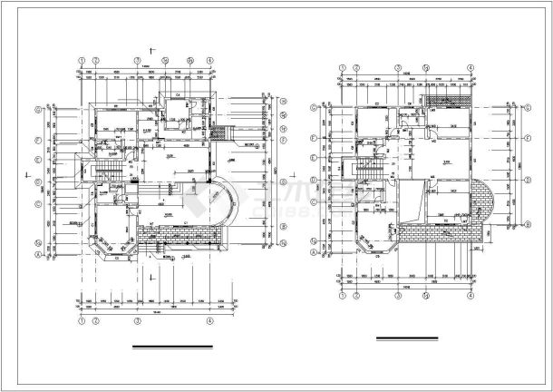 某地比较详细的多套别墅建筑施工图纸-图一