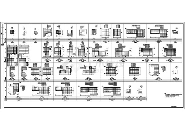 某地一套完整的32层高层商住楼结构施工图-图一