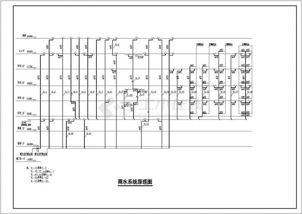 某七层商住楼、七层仓库建筑给排水施工图-图二