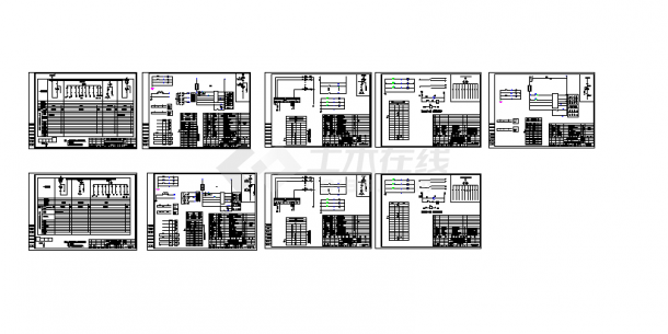 某公司电房配电设计7台低压柜电气图纸cad版本-图一