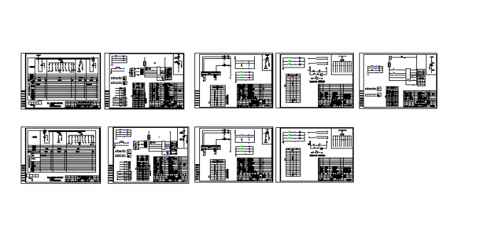 某公司电房配电设计7台低压柜电气图纸cad版本_图1