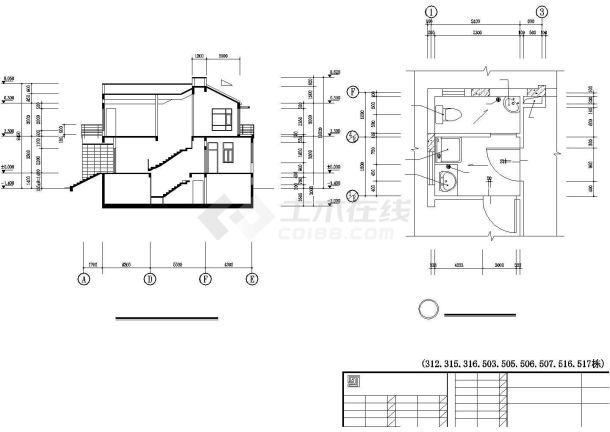 一套比较受欢迎的别墅型建筑施工图-图一