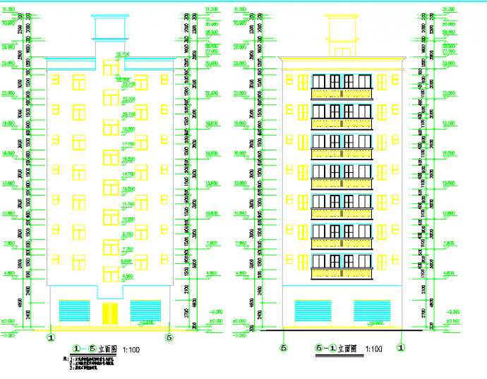 八层标准城中村出租房建筑cad施工方案图_图1