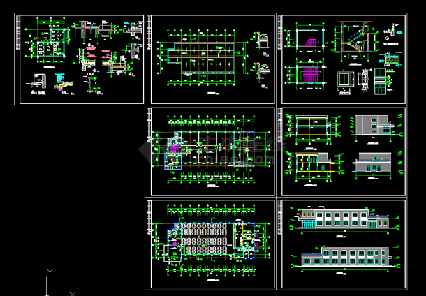 某公司食堂CAD建筑cad施工图（共7张）-图一