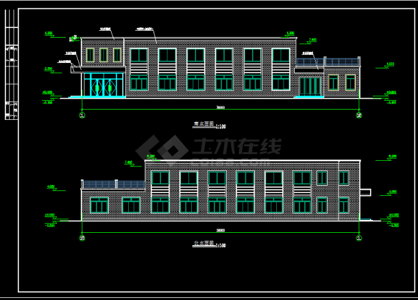 某公司食堂CAD建筑cad施工图（共7张）-图二