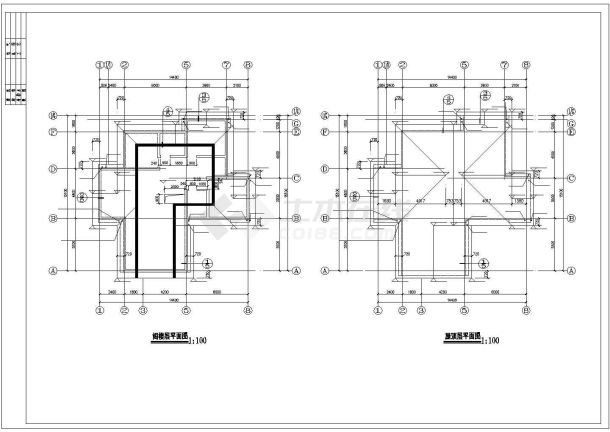 某地一套东方花园C型别墅建筑施工图-图二