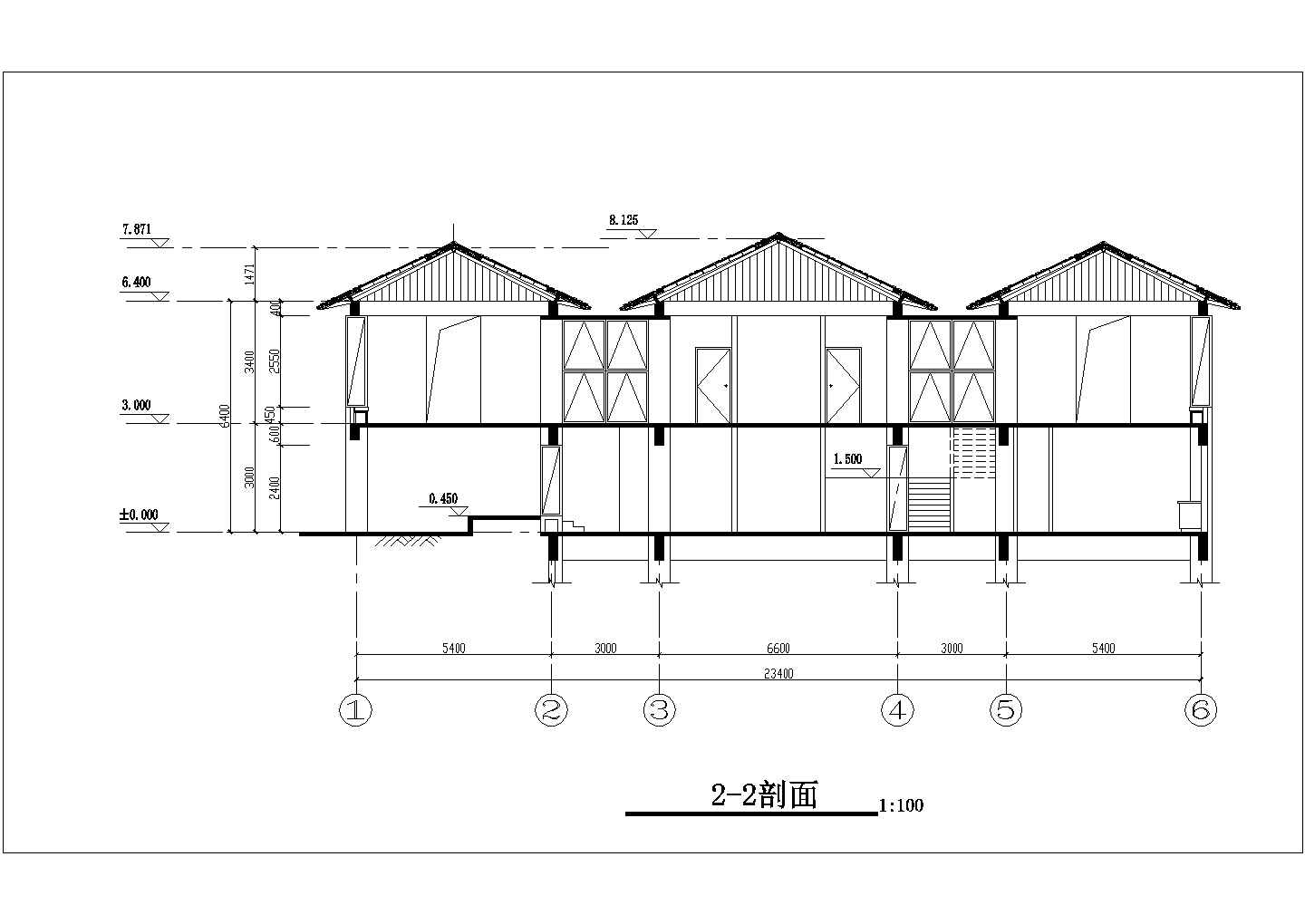 某地渡假村别墅套房建筑设计施工图