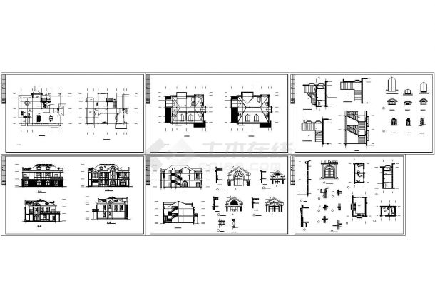 某二层楼别墅建筑结构设计施工图纸-图一