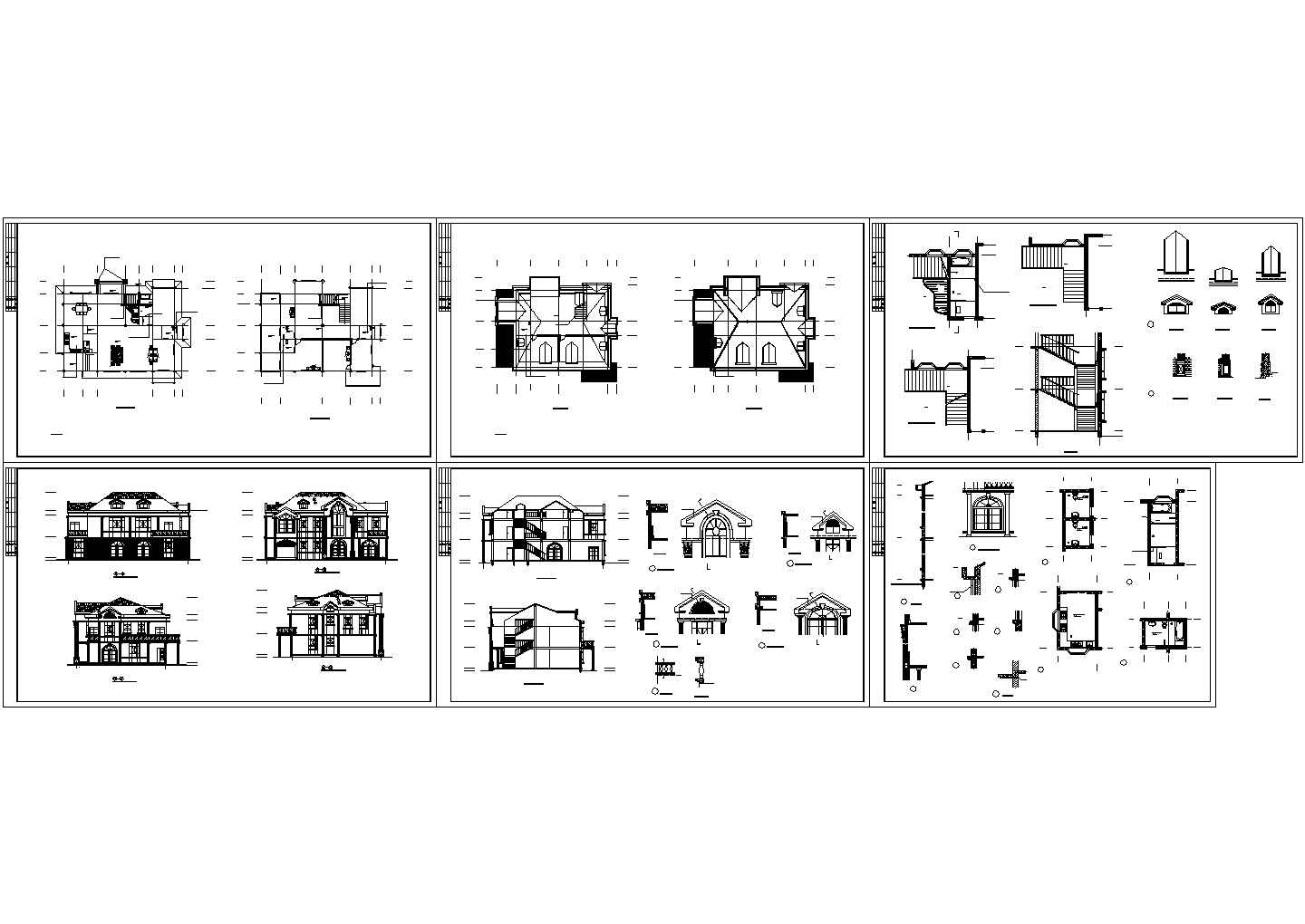 某二层楼别墅建筑结构设计施工图纸