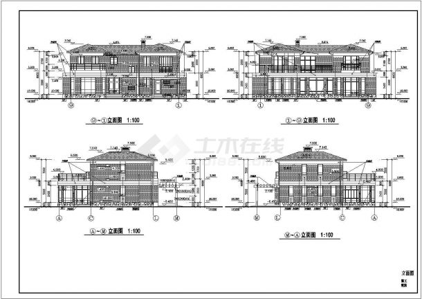 某地二层别墅施工建筑方案规划设计图-图一