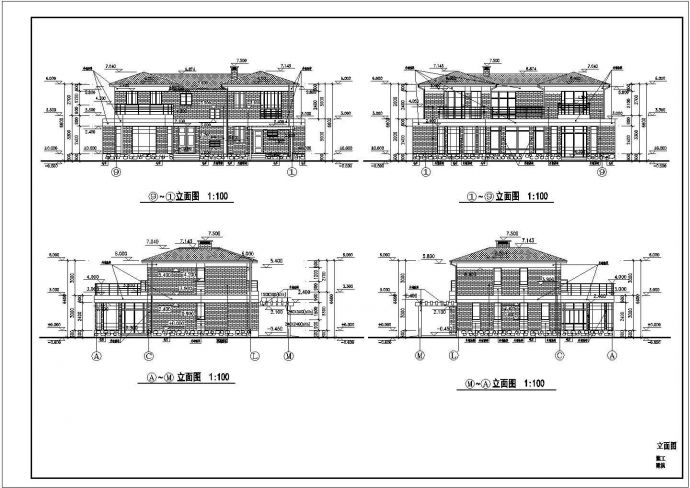某地二层别墅施工建筑方案规划设计图_图1