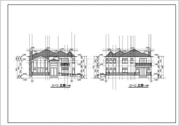 某地二层别墅施工建筑方案规划设计图-图二