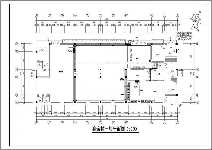 某地多层宿舍楼电气设计CAD施工图_图1