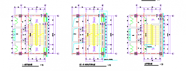 多层商场楼梯电梯扶梯钢结构节点详图-图一