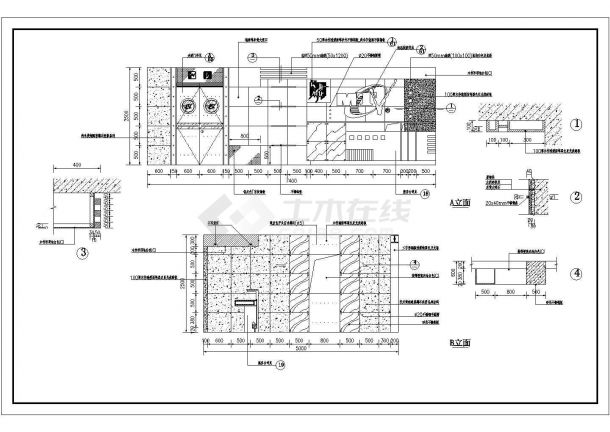 某KTV室内装修设计施工CAD图-图二