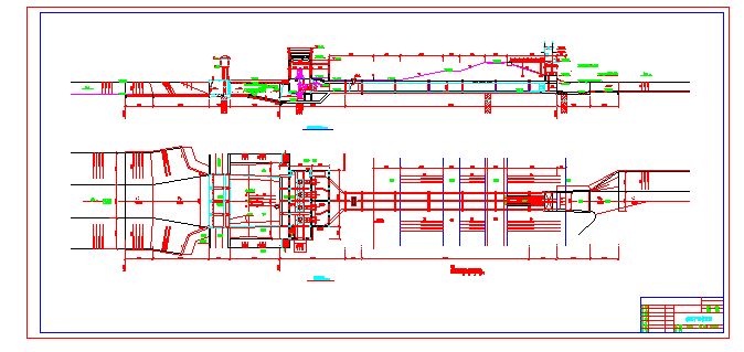 某地市泵站结构CAD平面图_图1