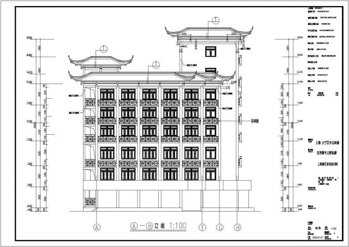 某地茶城全套建筑设计施工CAD图_图1