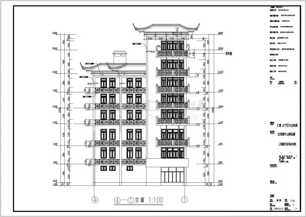 某地茶城全套建筑设计施工CAD图-图二