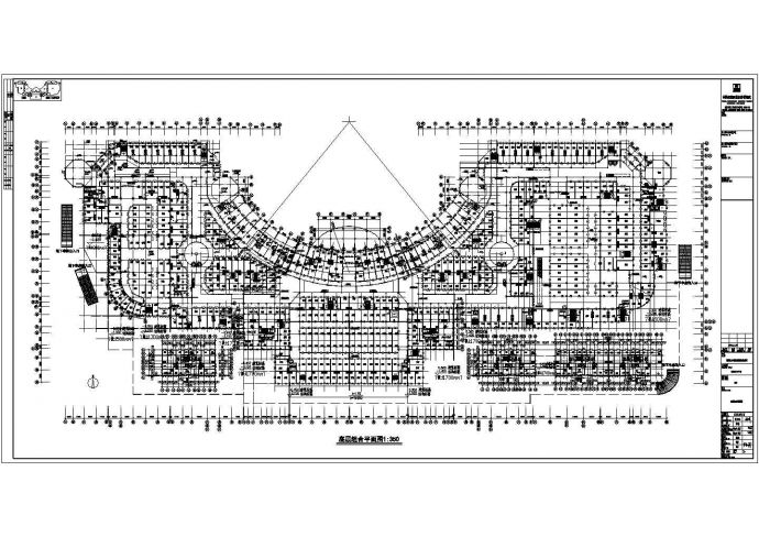 沈阳亿丰广场五层框架商业项目建筑平面图_图1