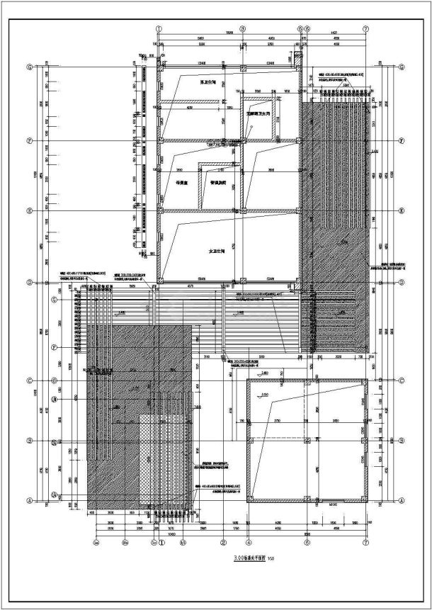 公园驿站建筑的详细施工图设计图纸-图二
