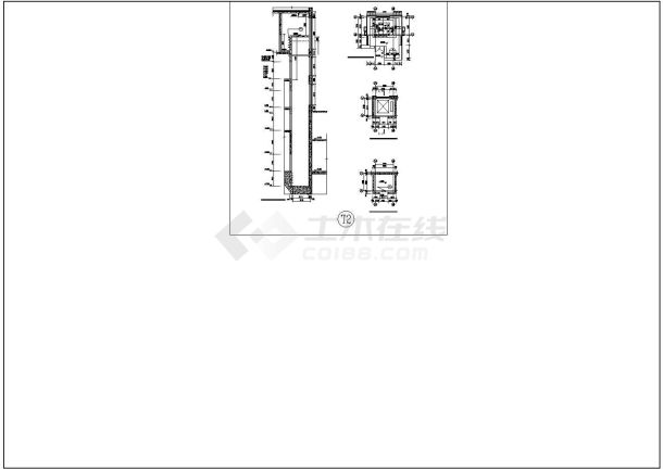 某电梯装修平面大样施工CAD图纸-图二