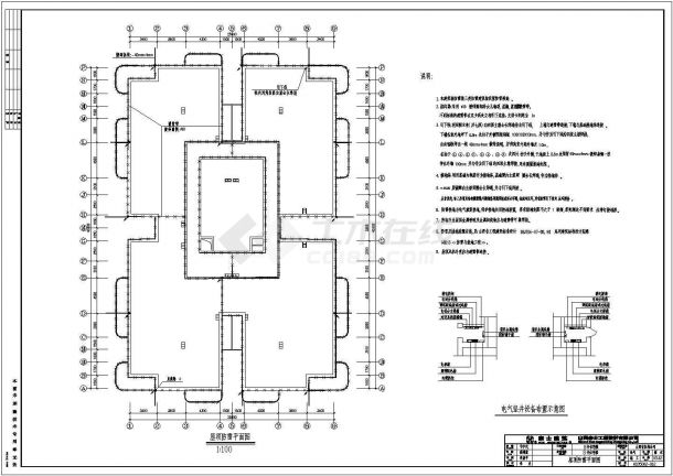 十八层住宅楼强电气设计CAD施工图-图二