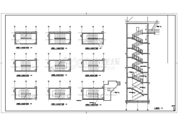 某知名大学三层体育馆建筑CAD设计施工图纸-图一