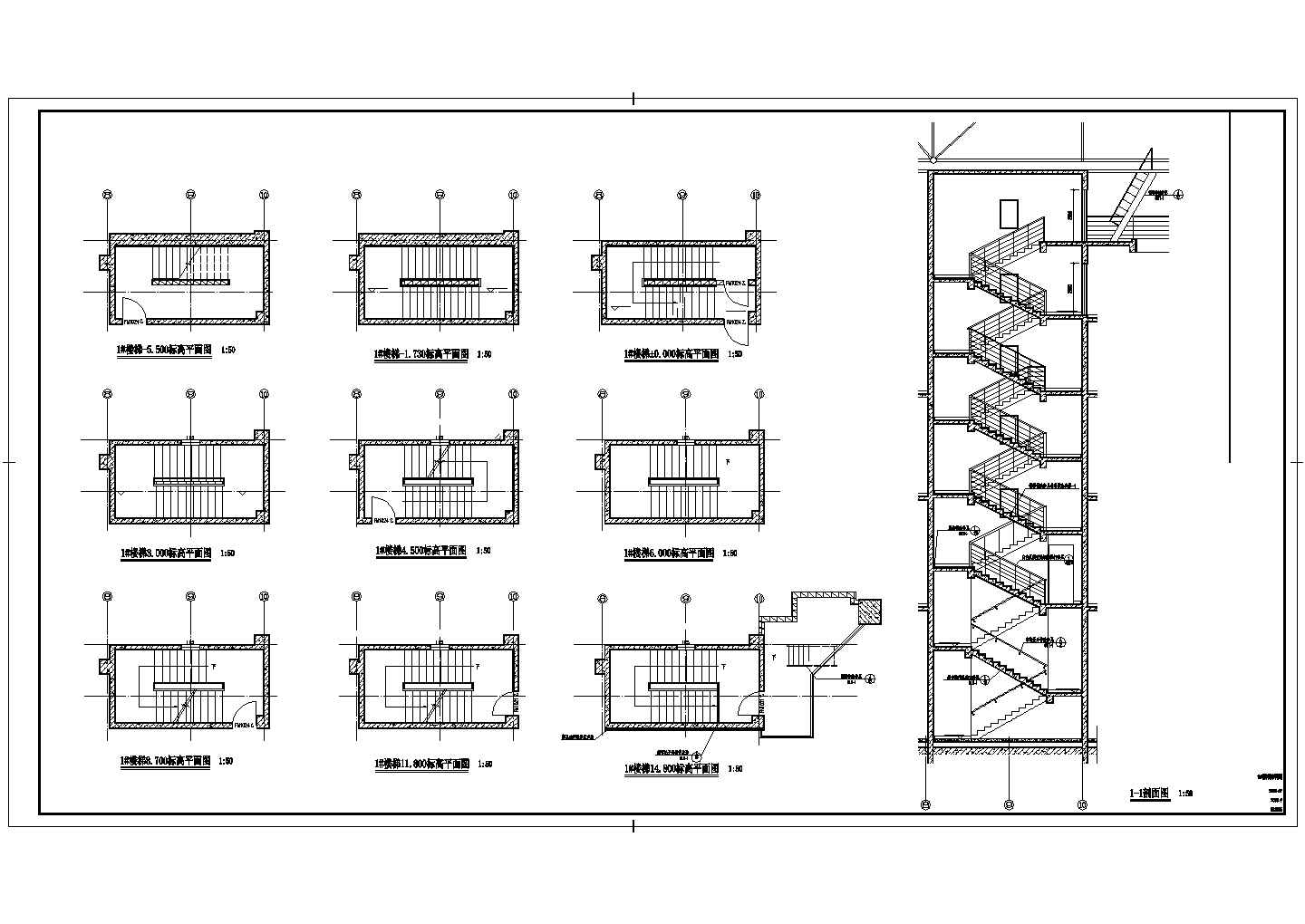某知名大学三层体育馆建筑CAD设计施工图纸