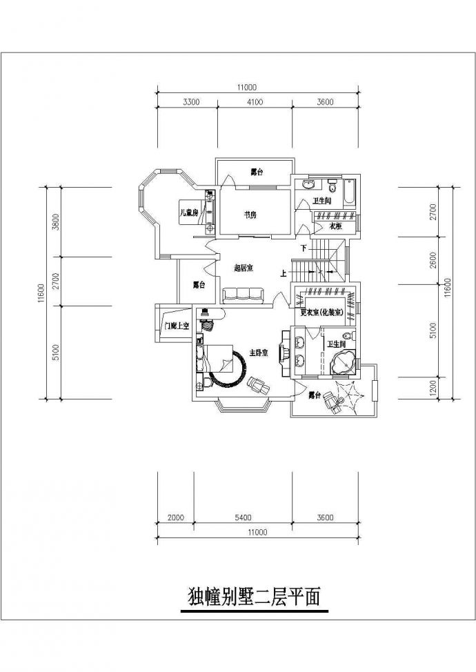 某大型豪华独立别墅建筑设计施工CAD图（含效果图）_图1
