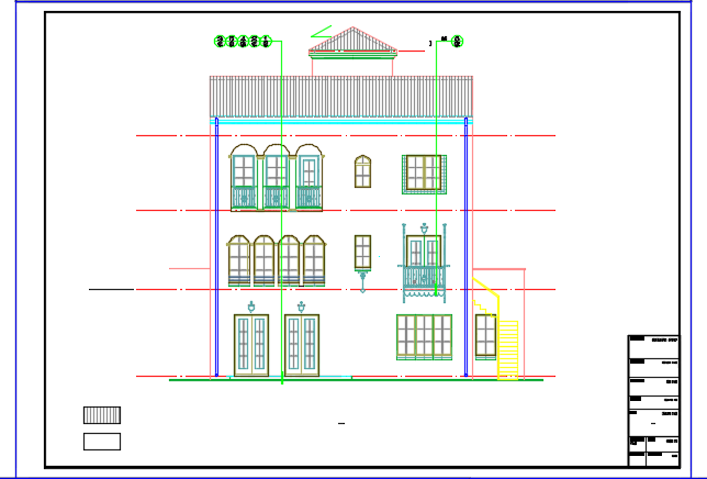 某地户型9-s别墅建筑设计施工图（含效果图）_图1