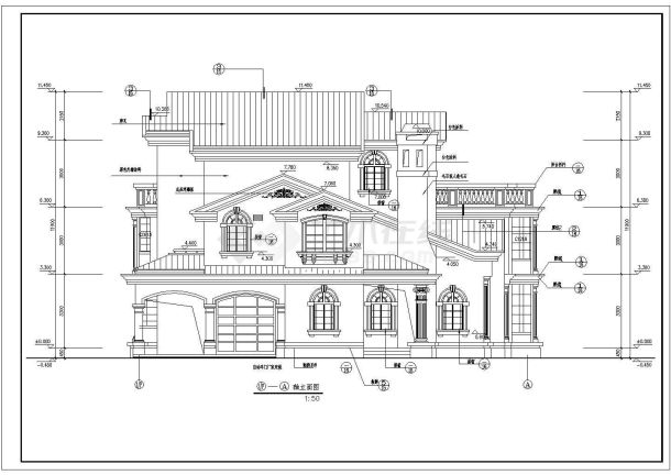 某郊区独栋别墅建筑设计图（含效果图）-图一